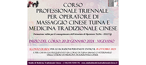 Corso Professionale Triennale per Operatore di Massaggio Cinese TuiNa e Medicina Tradizionale Cinese - Vigevano (PV)